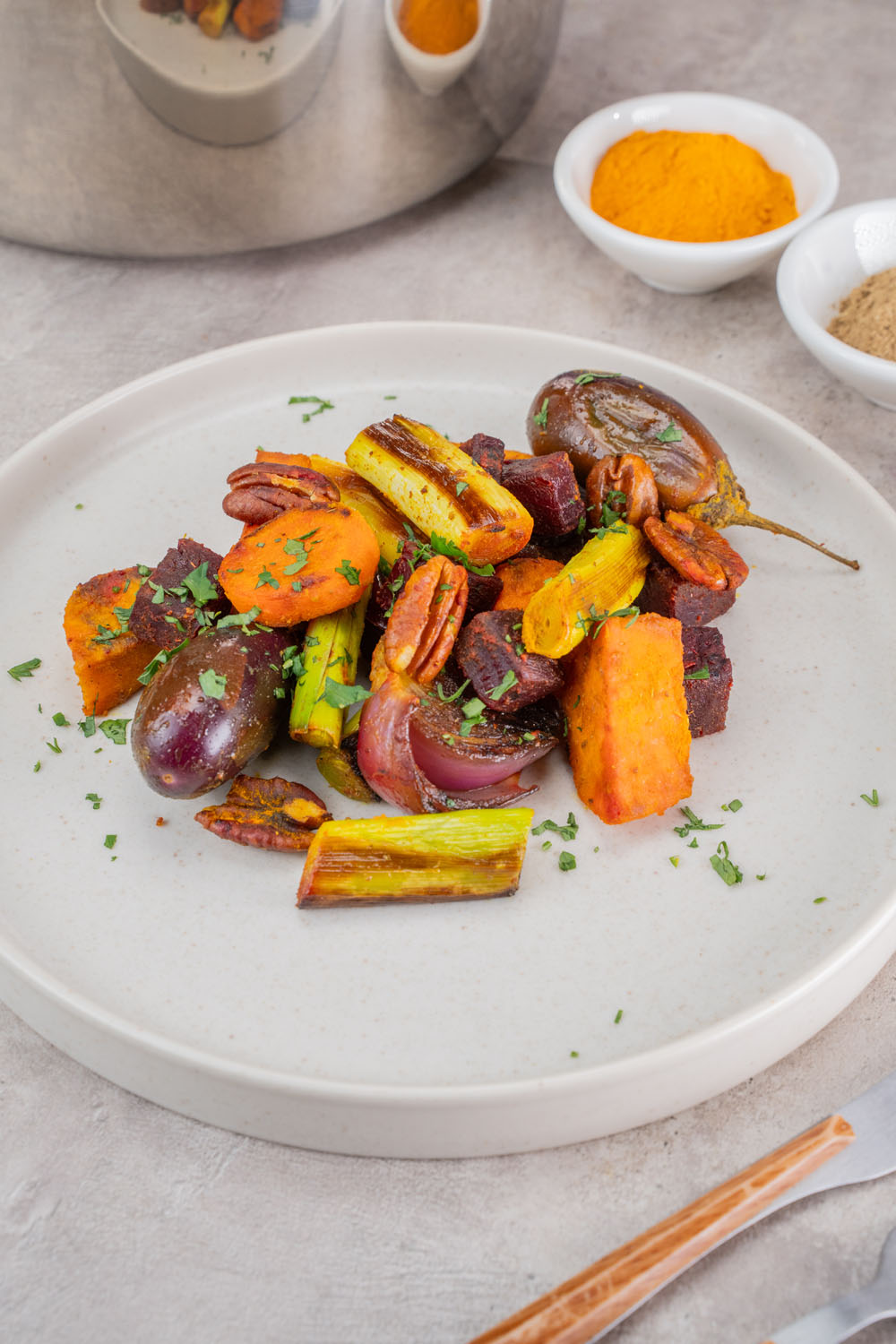 Vegetales con frutos secos