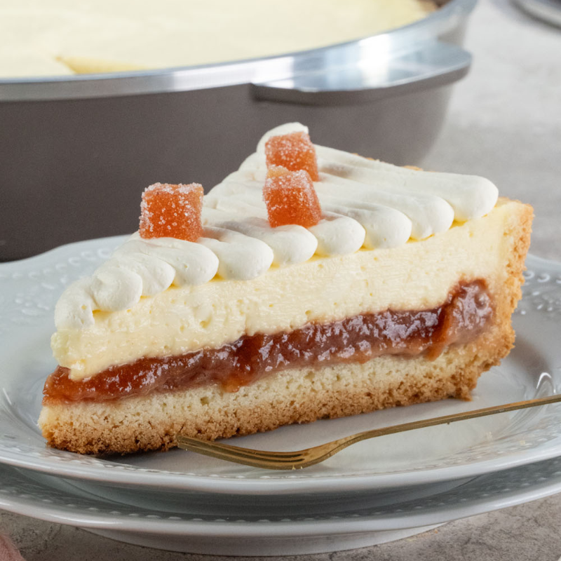 Tarta de membrillo y queso