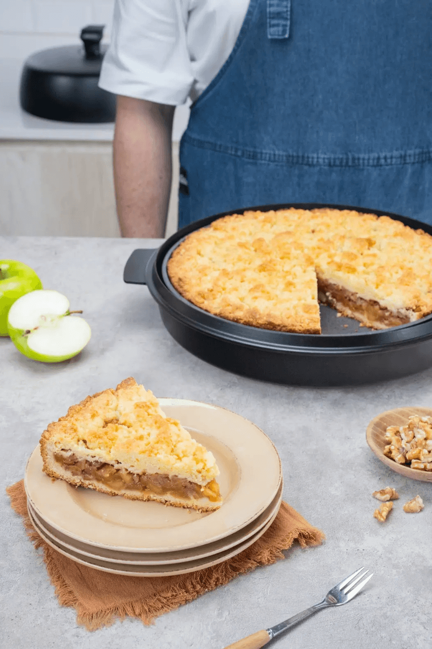 Tarta crumble de manzanas