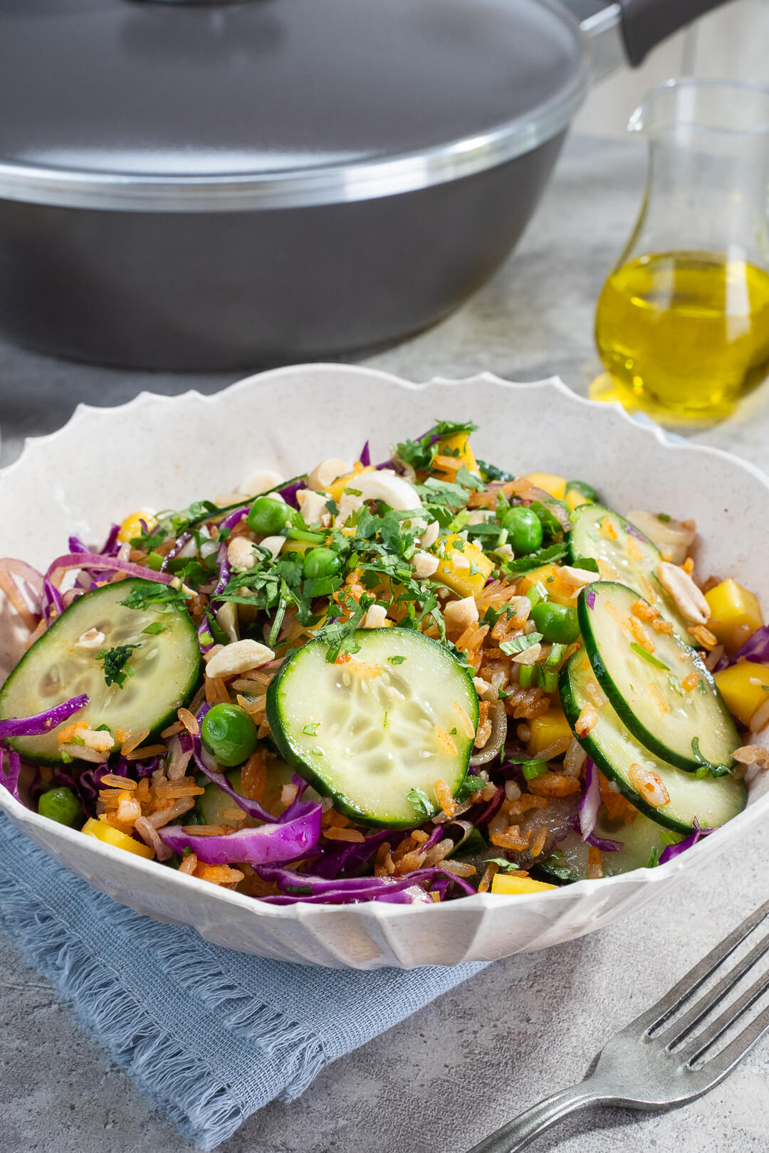 Ensalada crocante de arroz