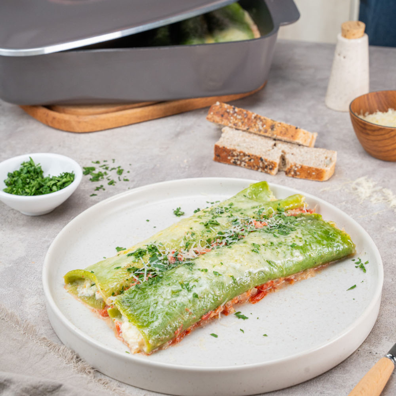 Canelones de verdura y ricota