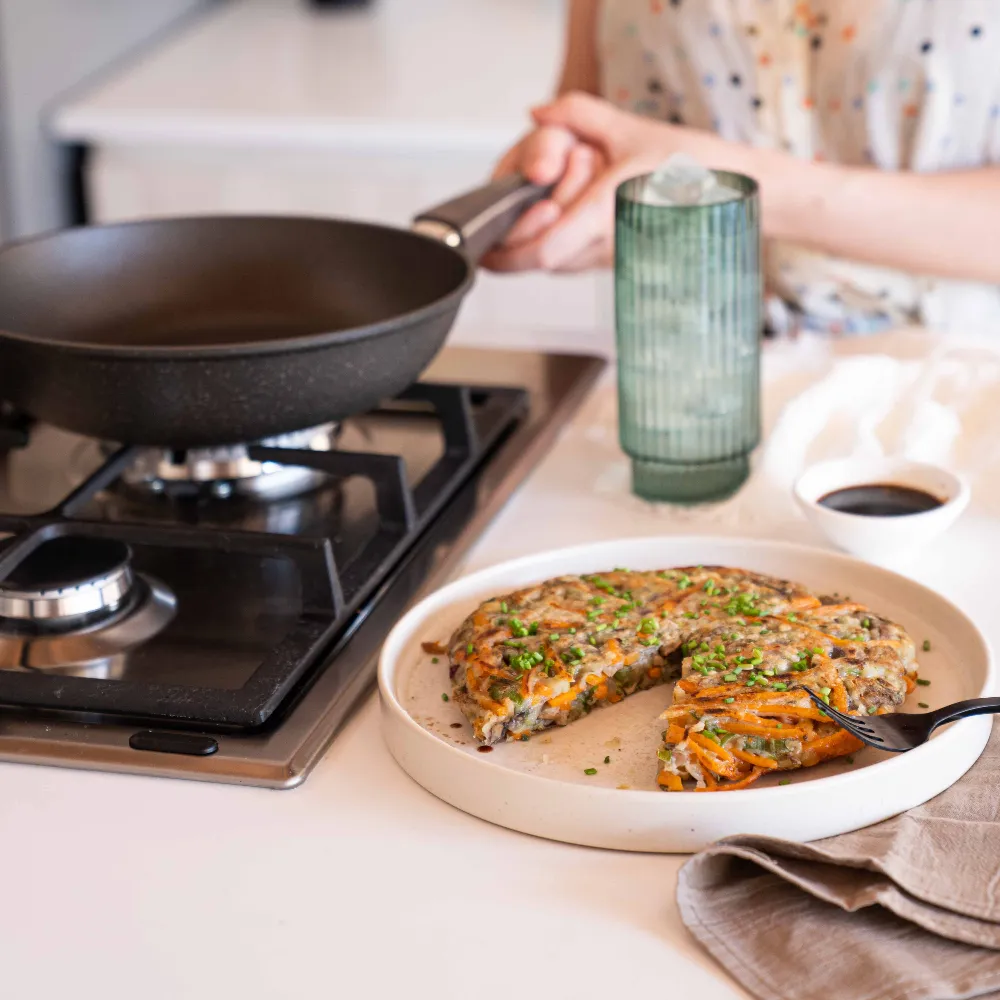 Panqueque crocante de vegetales