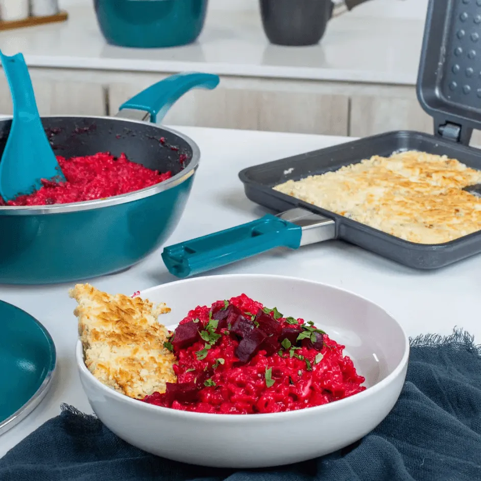 Risotto de remolacha con mbeju